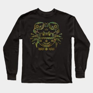 Cancer Zodiac Gold Abalone Long Sleeve T-Shirt